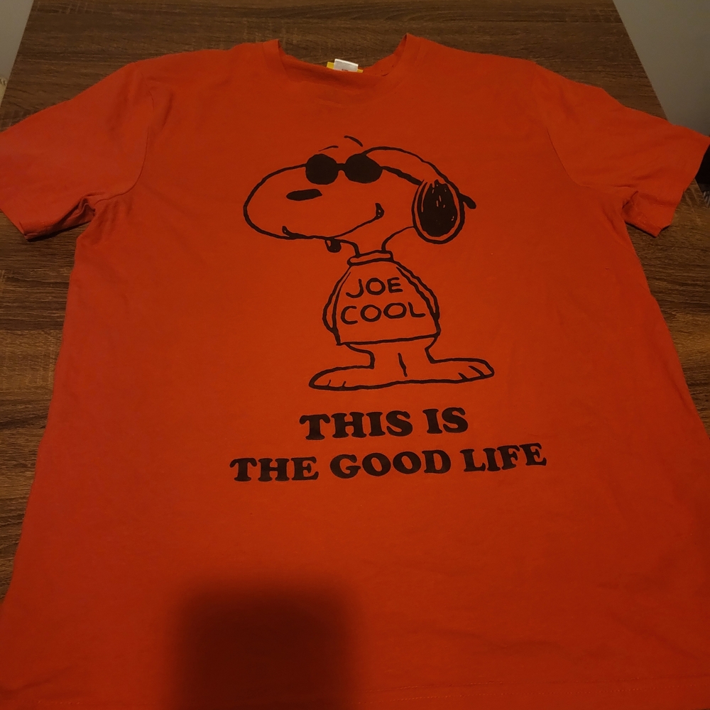 Peanuts Red T-Shirt- Snoopy Cool Joe